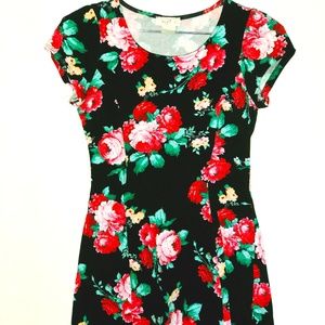 Love J Mini Black Floral Dress